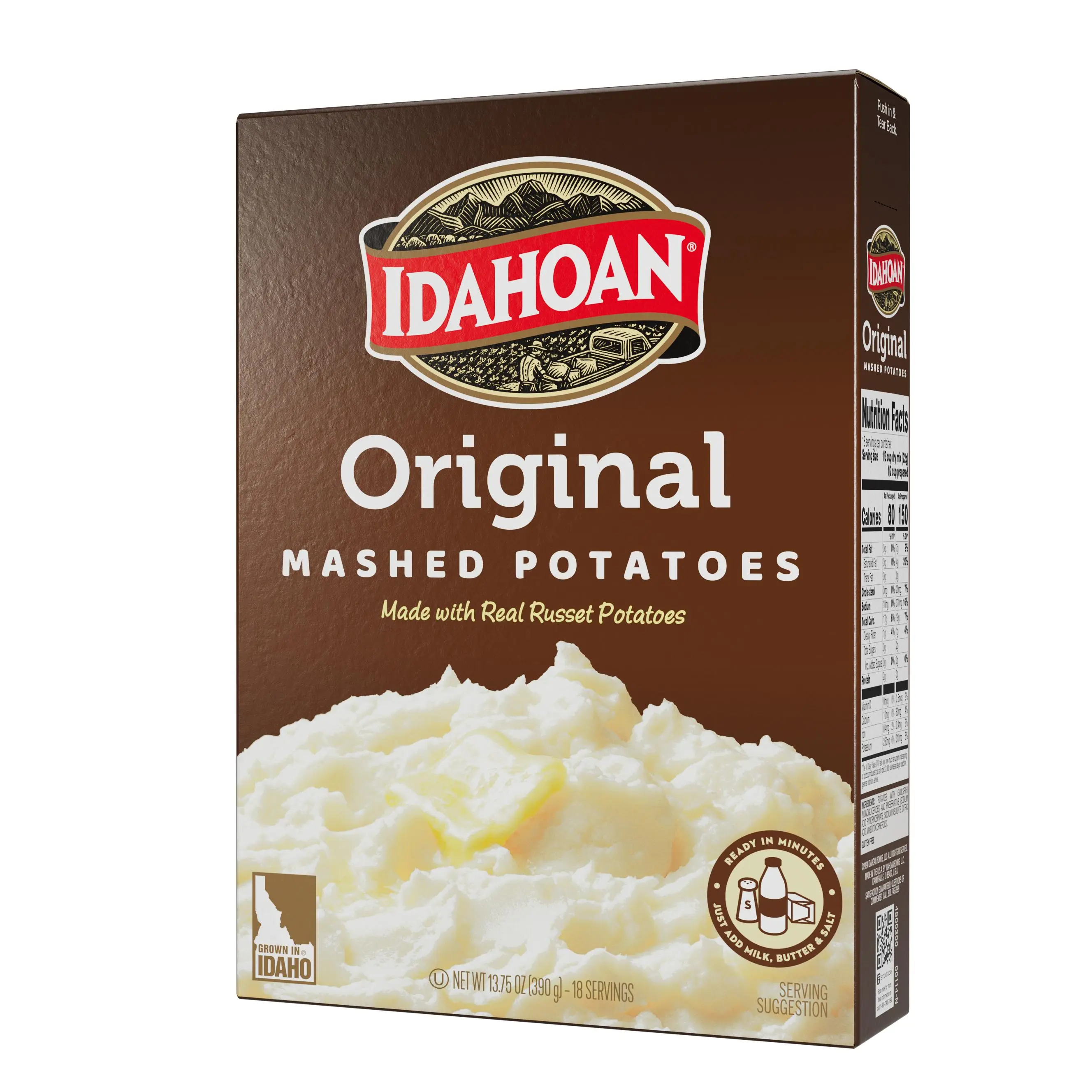 Idahoan  Original Mashed Potatoes, 13.75 oz, Pack of 12