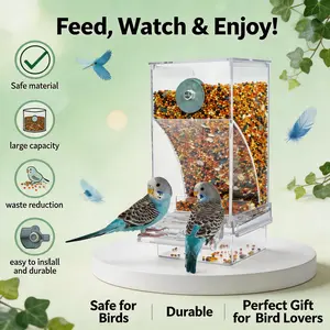 Bird Feeder, Transparent Hanging Feeder, Outdoor Hanging Bird Feeder, Floating Birdhouse, Pet Supplies & Porch Decor birdfeeder birdfeeding birdlovers birdsoftiktok birdfeeder birdfeeding birdlovers birdsoftiktok No-Spill Bird Feeder