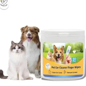 Cassiel Pet Ear Care Wipes Gentle Ear Cleansing Wipes for Dogs and Cats 50 Individual Wipes pH-balanced Hypoallergenic Grooming Products
