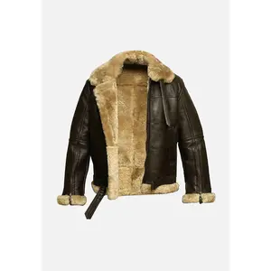 Boehne B3 Brown Leather Bomber Jacket