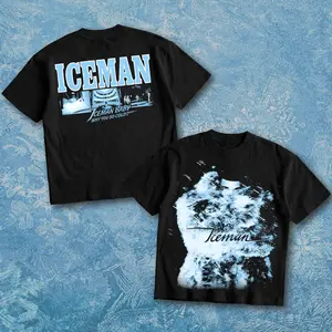 Iceman T-Shirt, Ice D.R.A.K.E Tee, Storm Rap Graphic Tee, Frozen Portrait Black Streetwear Shirt, Gift for Men & Women - Double Sided Printed 100% Cotton Fitted Crew Neck Short Sleeve Casual Unisex Top Made in USA