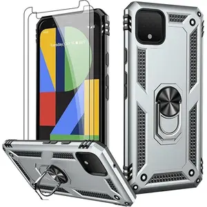 Google Pixel 4 XL Case with Screen Protector,Pass 16ft. Drop Tested Military Grade Cover with Magnetic Ring Kickstand,Protective Phone Case for Google Pixel 4 XL Protection Durable Cellphone Smartphone