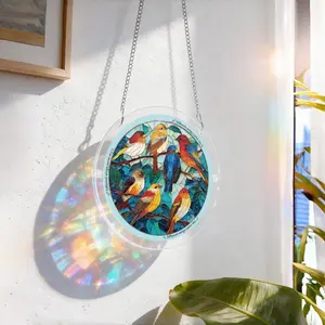 New Acrylic Puzzle Light Catcher, Three Sizes Available, Bird Pattern Design, Decorative Items, Perfect for Home Decoration