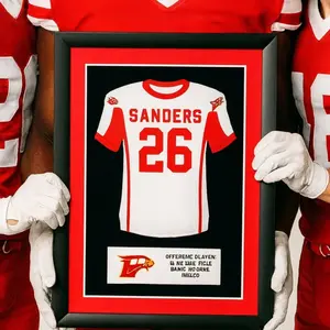 University Gift Idea Picture Frame for Football Baseball Basketball Softball Jersey Framed