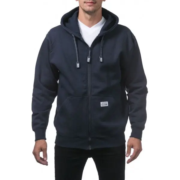 Pro Club Men's Relaxed-Fit Heavyweight Long Sleeve Zip-Up Hoodie - Heavy Fleece Menswear Sweatshirt with Zipper, Front Pockets, Casual Workwear Top