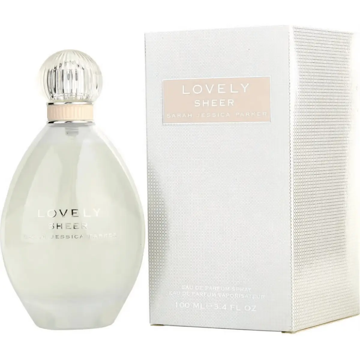 Women's Sarah Jessica Parker Lovely Sheer Eau de Parfum Spray, 3.4 fl oz Bold Floral Signature Scent with Orange Blossom, Spicy Pink Pepper & Musk, Feminine Energy Fragrance Single Item