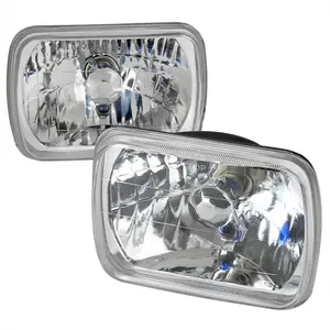 Universal 7"x6" H4 Crystal Headlights (Chrome Housing/Glass Lens) Universal 7"x6" H4 Crystal Headlights (Chrome Housing/Glass Lens)