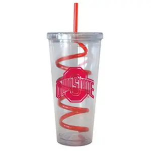Ohio State Buckeyes 22 oz Tumbler with Swirl Straw