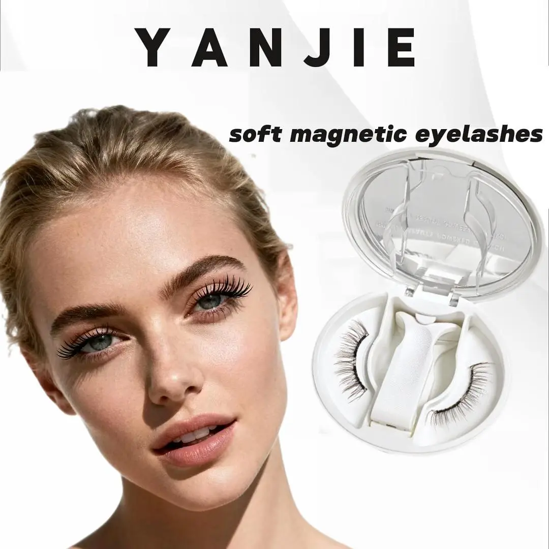 YANJIE Magnetic Eyelashes Set for Women | Glue-Free & Reusable | Natural Look, Waterproof | Great for Daily Wear & Parties reusable glue-free false eyelash