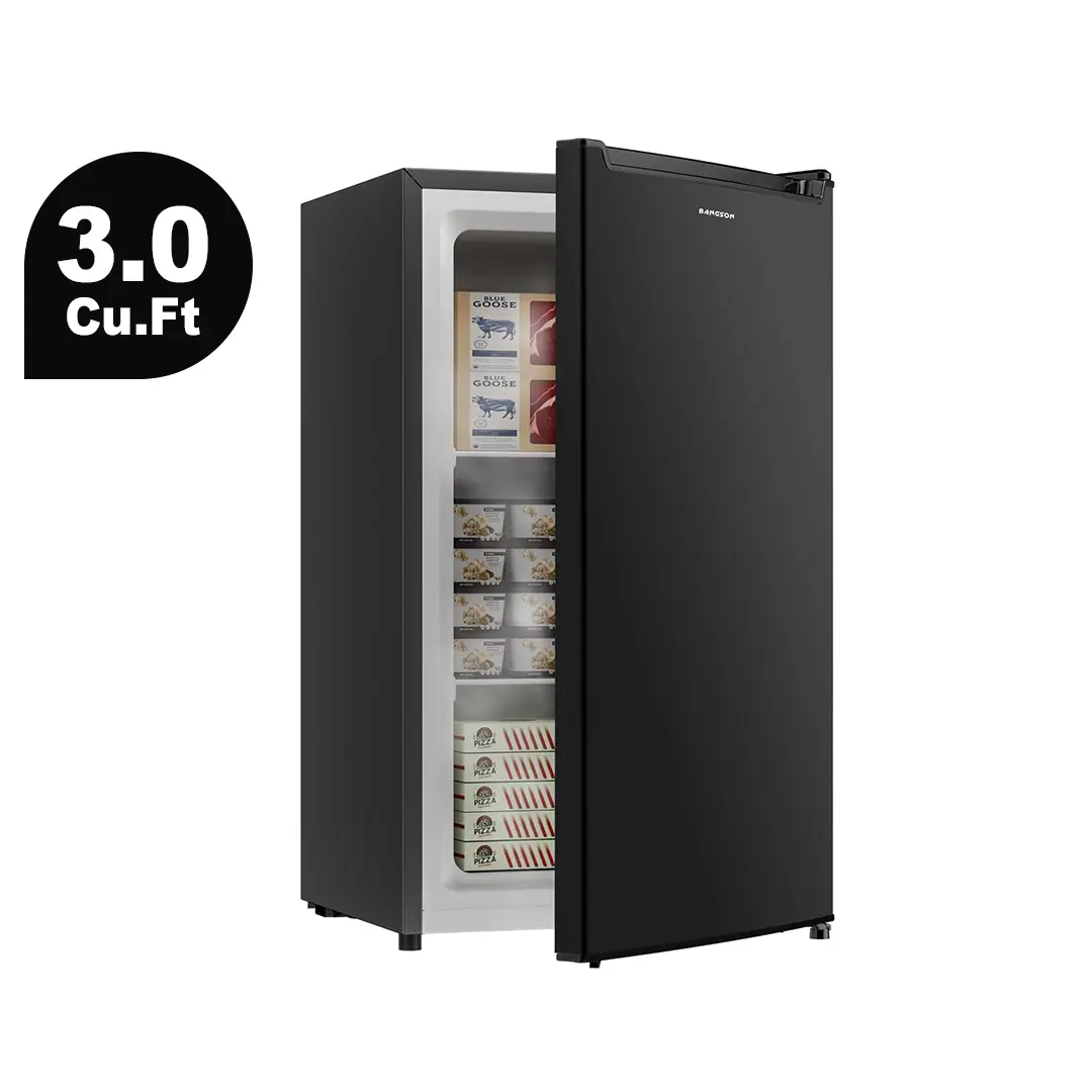 BANGSON 3.0 Cu.Ft Small Upright Freezer, Single Door Mini Freezer, Small Freezer, Adjustable Thermostat, Energy-Efficient, Compact Refrigerator, Quiet Operation, Compact Freestanding Freezer, Gift Idea, Christmas Gift