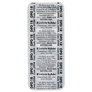 212 MAIN Lamotte 6999AM Easy-Use Chlorine DPD No-1 Rapid Reagent Foil Pack Tabs, Essential Accessories for Outdoor Swimming Pools, Outdoor Swimming Pool