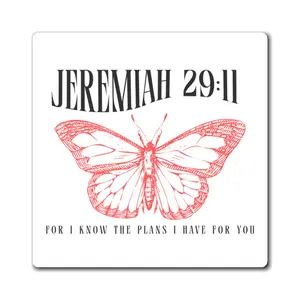 Butterfly Scripture Magnet - Jeremiah 29:11 Wall Decor, Inspirational Gift, Christian Home Decor, Faith-Based Magnet