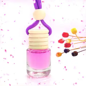 Car Air Freshener，8ml Empty Refillable Car Diffuser Bottle Car Mirror Hanging Accessories