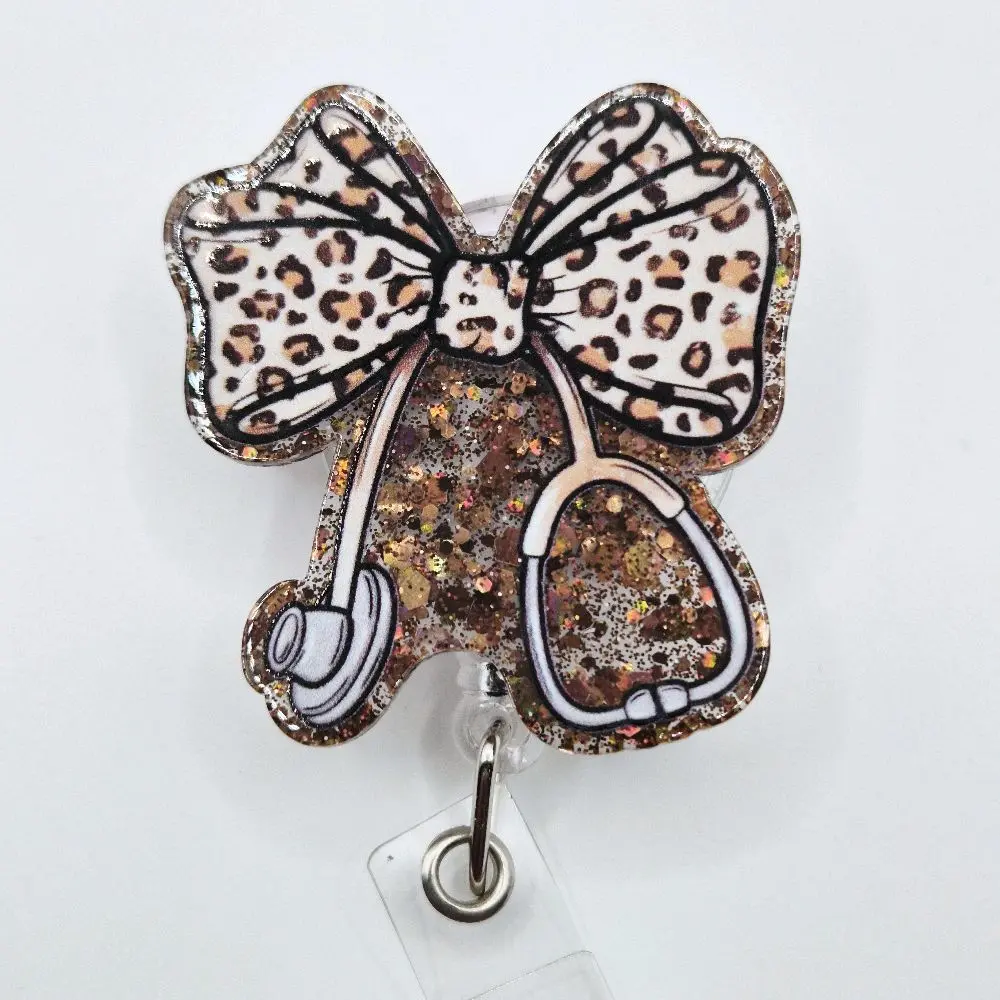 Leopard Print Coquette Bow with Stethoscope for Nurses, Physician Assistants,  Medical Assistants, CNAs, and PCTs