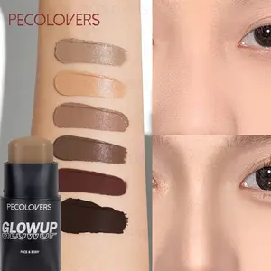 1PC Multi-Use Contour Stick - Medium Coverage, Water-Resistant & Long Lasting, Compact Travel-Friendly, Light Coverage Face Makeup with Nature Finish & Professional Application Guide, Concealer Contouring For Face Bronzer Beauty Women's Cosmetics