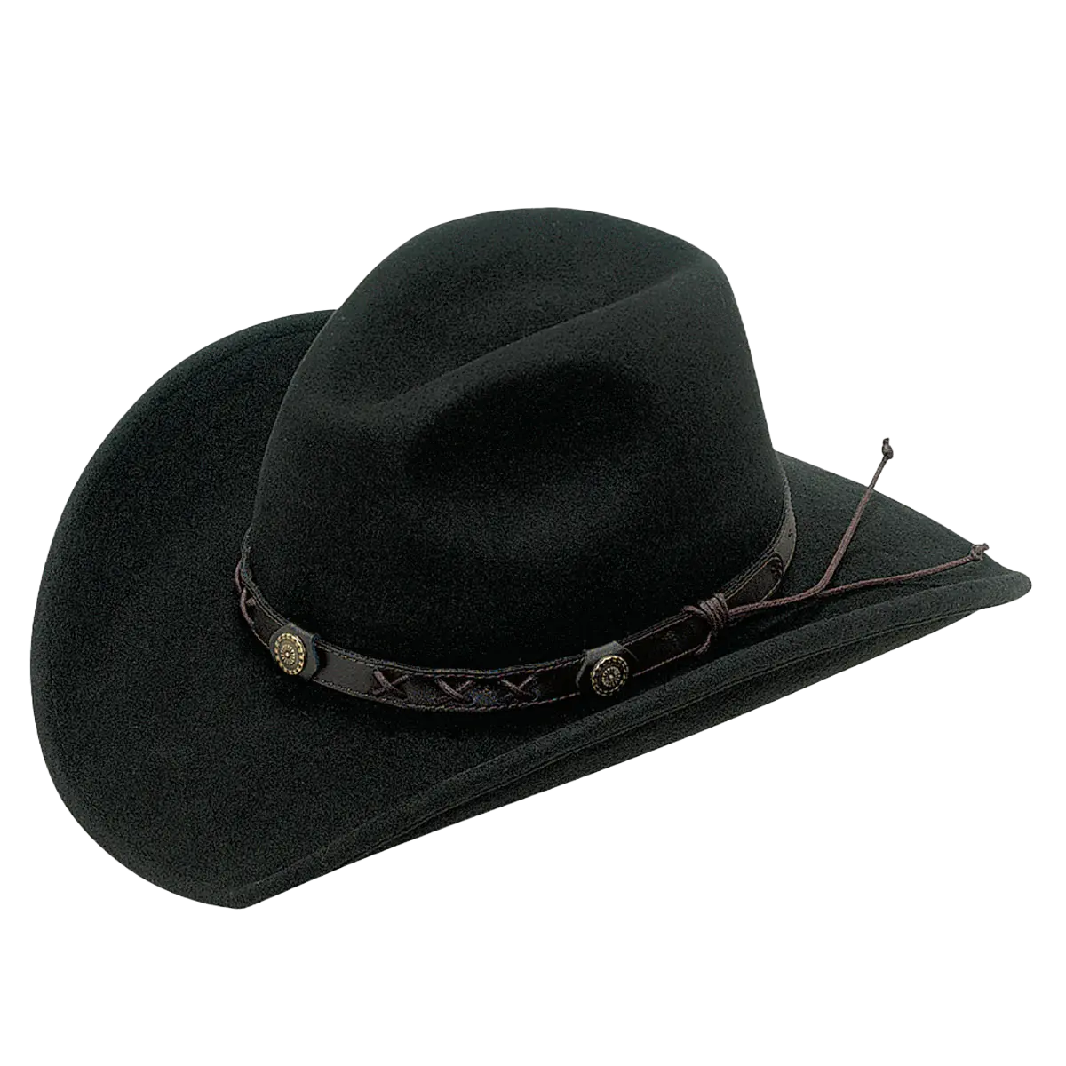 Twister Dakota Crushable Black Felt Wool Cowboy Hat 7211001