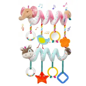 1PC Baby Car Seat Toys Spiral Hanging Plush Toys Sensory Travel Baby Toys Boys and Girls Gifts for Halloween, Thanksgiving, and Christmas