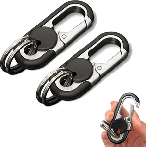 Men's Car Key Chain 2pcs, Personalized Creative Stainless Steel Car Keychain for Men