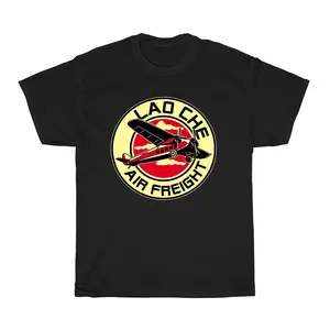 Lao Che Air Freight Logo Movies Men's Grey Navy Black T-Shirt