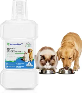 Probiotic Pet Dental Water Additive for Dogs & Cats, 8.5 oz Dog Cat Oral Care Solution, Dental Care Supplement, Fights Plaque Tartar Bad Breath, No Brushing Water Additive