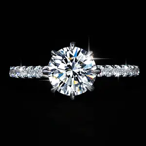 【#Y116】 (Avery) Synthetic Moissanite  Fashion Jewelry Ring