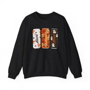 Spooky Halloween Crewneck Sweatshirt, Cozy Fall Fashion, Unisex Gift for Halloween, Ghostly Sweatshirt, Seasonal Style