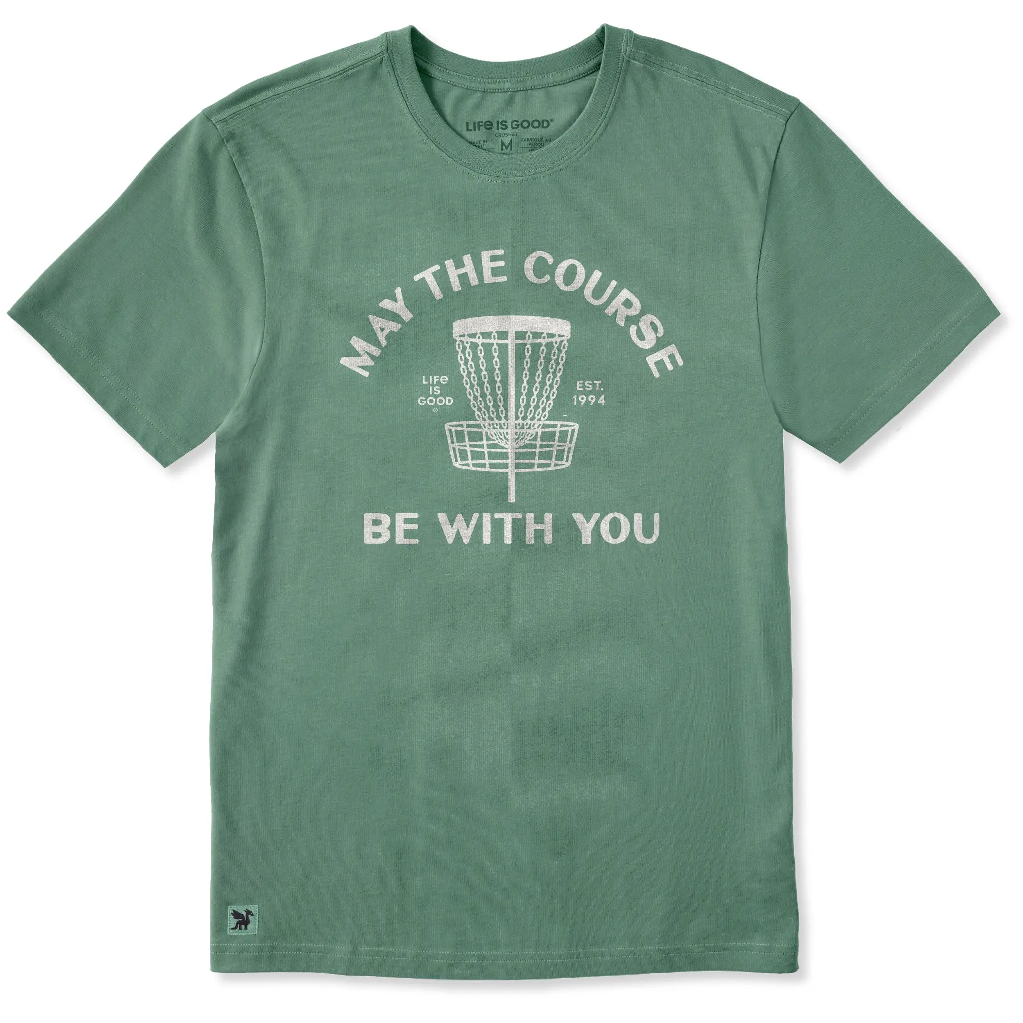 Men's May the Course Be With You Disc Golf Short Sleeve Crusher Tee