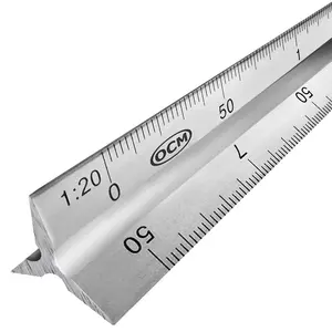 Metric Triangular Engineer Scale Ruler (Proffessional Grade Solid Aluminum) 30 Centimeters Metric Engineering Architectural Mechanical Drafting Ruler - 1:20, 1:25, 1:50 1:75, 1:100, 1:125