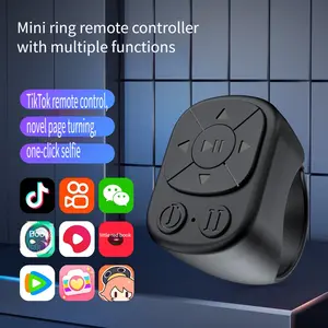 TikTok Scroll Ring - Bluetooth Remote for TikTok Clips & Tunes, iPhone Compatible Fingertip Wireless Bluetooth Controller, Perfect for iPad, iOS and Android, with Live Camera Shutter