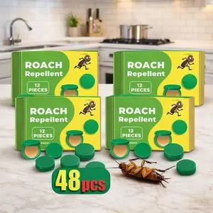 Roach Repellent Gel Bait (48 Pieces) – Long-Lasting Cockroach Control for Kitchens, Bathrooms & Apartments Indoor and Trap moon spray Killer Set