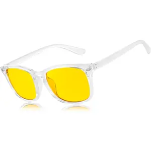 FEISEDY Night Vision Driving Glasses Yellow Lens Reduce Glare Safety Driving Sunglasses B0089