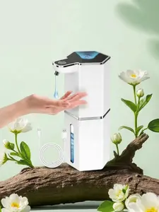 Automatic liquid soap dispenser, 12 oz contactless foaming liquid soap dispenser, USB rechargeable, 4 adjustable levels, waterproof design, kitchen accessory, home essential handheld wall-mounted liquid soap dispenser for bathroom/restroom tiktokshopsprin