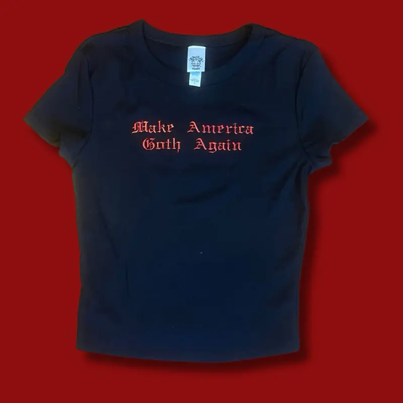 Make America Goth Again Embroidered Top Make America Goth Again Embroidered Top