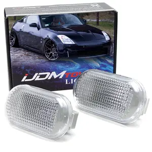 iJDMTOY Clear Lens Front Fender Side Marker Lamp Housing Shells For 2005-2009 Nissan Fairlady Z (JDM Version of 350Z)