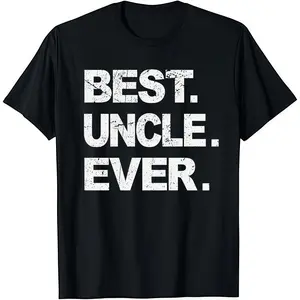 Vinyl Oversized Best Uncle Ever Tee Graphic T-Shirt Streetwear Holiday Wear y2k cotton fashion Streetwear Lover Gift Top Trending