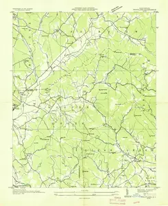 Fruitland North Carolina USGS Topographic Quadrangle Map, 1936, 1:24000