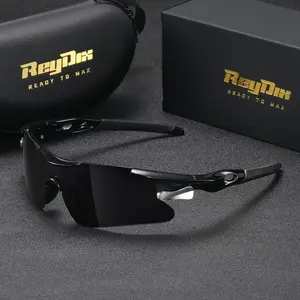 ReyDix Unisex Casual Half-Frame Irregular Shaped Sunglasses Outdoor Adventure Sunglasses UV400