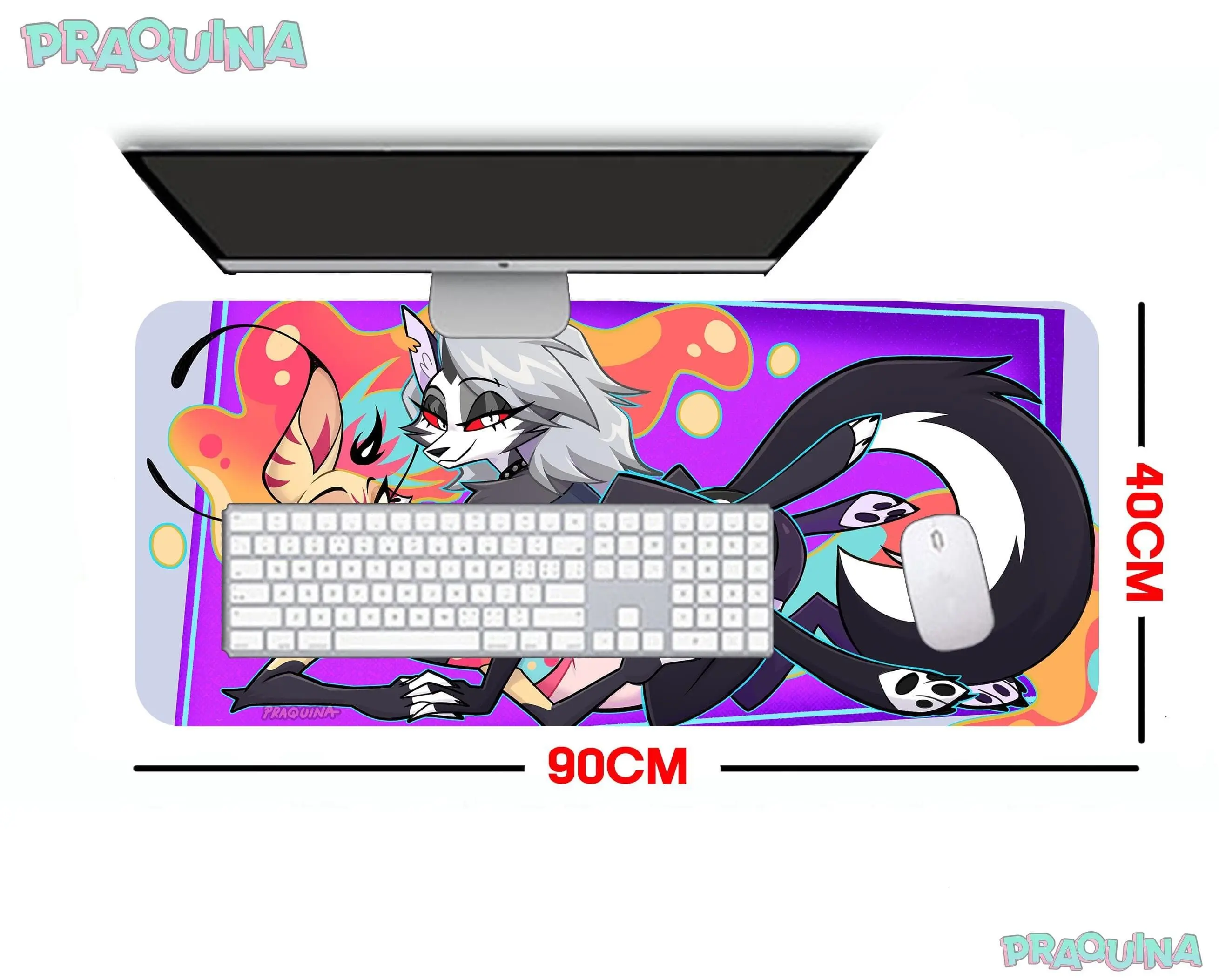 Loona and Queen Beelzebub Jumbo XXL Mousepad Playmat Gamer Girl