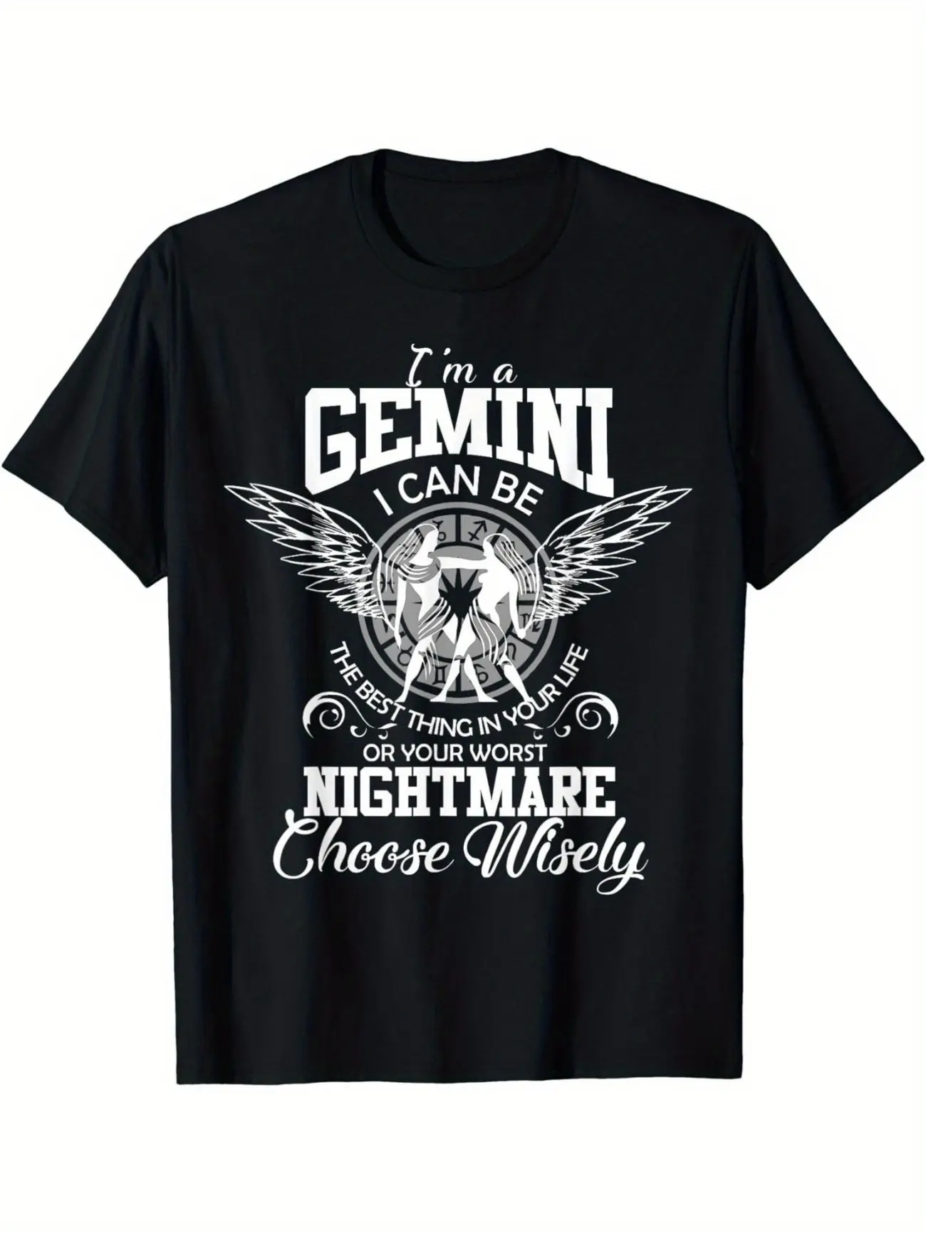 Summer t Shirts 100% cotton T-shirt, Gemini zodiac, funny birthday I am a Gemini T-shirt