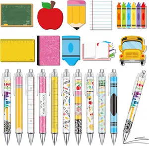 Teacher Appreciation Gifts Cute Sticky Notes and Ballpoint Pens Self-Adhesive Writing Memo Pads Funny Paper Sticky Notes Writing Pens School Study Stationery for Teachers Students, School Classroom Office Supplies