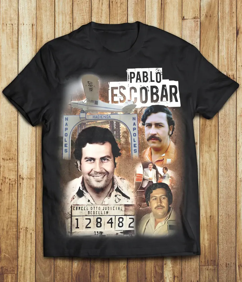 Men's Short-Sleeve Cotton Round Neck Pablo Escobar Chicano T-Shirt