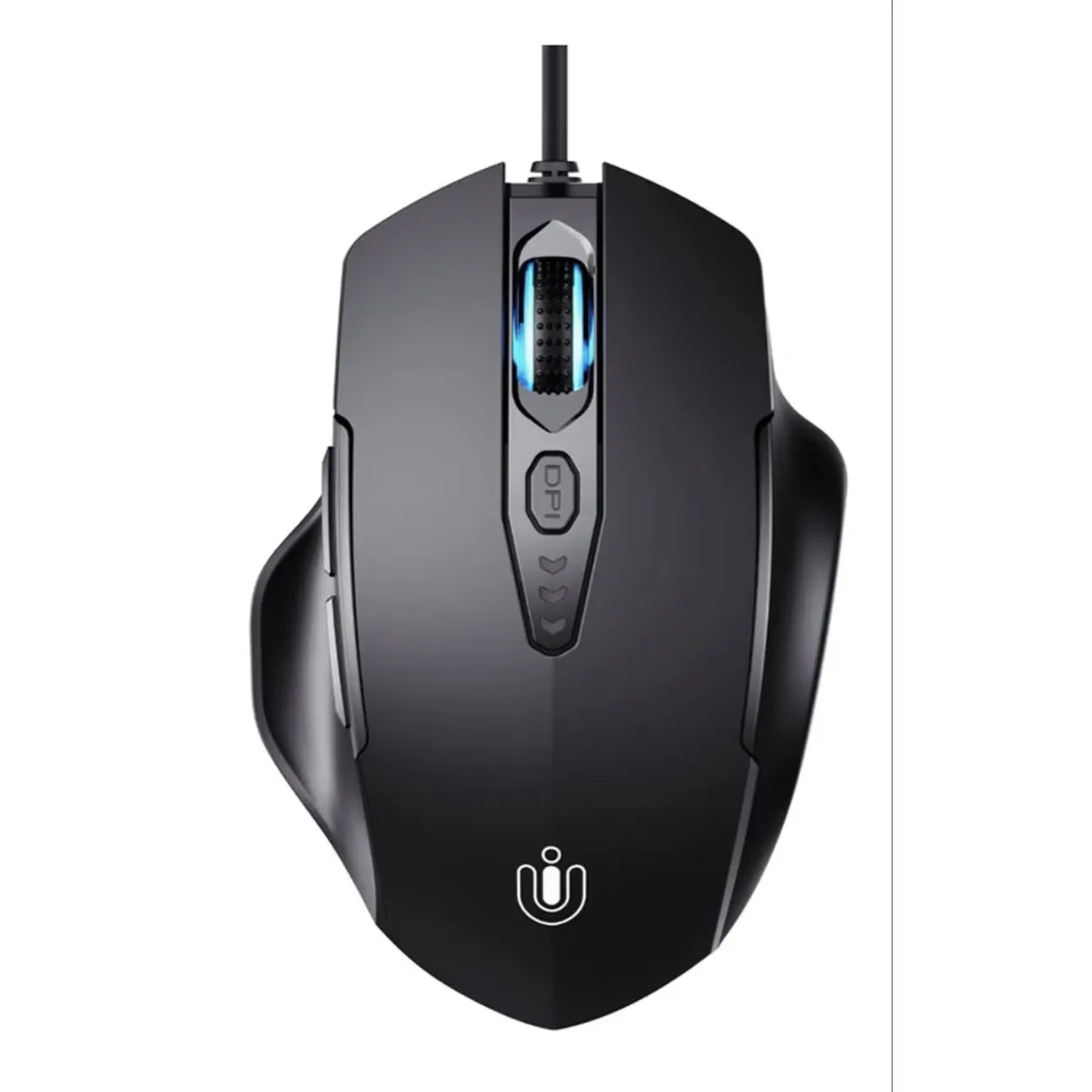 Uineer Wired Mouse, USB-A Computer Mouse with 6 Buttons,Adjustable Plug-and-play USB-A wired connection with 6 programmable buttons, 7200 DPI and a 1.5 m cable. Black Color