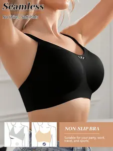 🔥3-Pack Seamless Wireless jelly Bras! Ultra-Soft Ice Silk Fabric, Zero Pressure & No Trace, Breathable & Invisible Design, Perfect for Daily Sport Wear, Wireless Sports Bras, Comfort Meets Invisibility✨