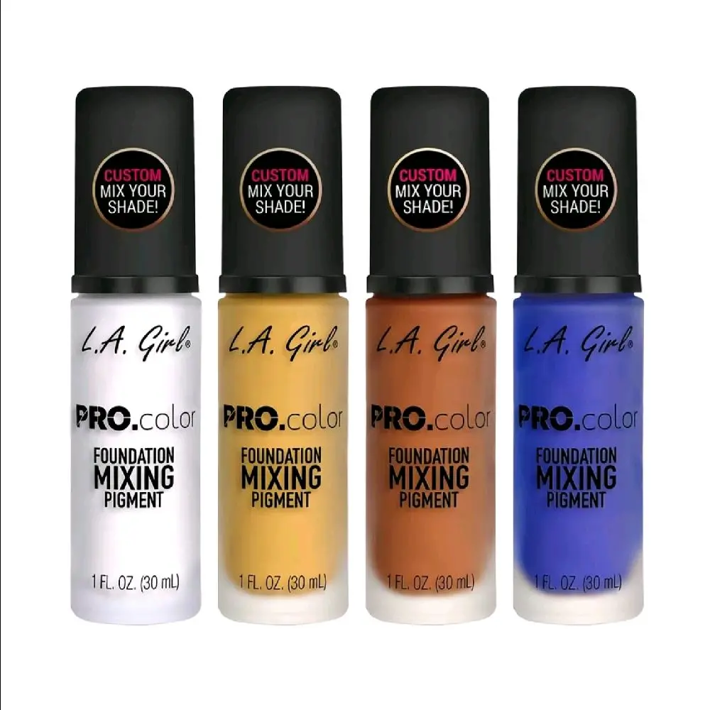 L.A. Girl PRO.color Foundation Mixing Pigment Makeup 30ml - Customize Your Skin Tone with Easy Application for Flawless Finish Concealer Lightening