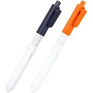 Pen That Sprays Water, Water Spary Kids Toy Pen, 2 in 1 Funny Prank Retractable Pens for Pranks and Tricks, Writing and Spraying, Blue & Orange, 2pcs