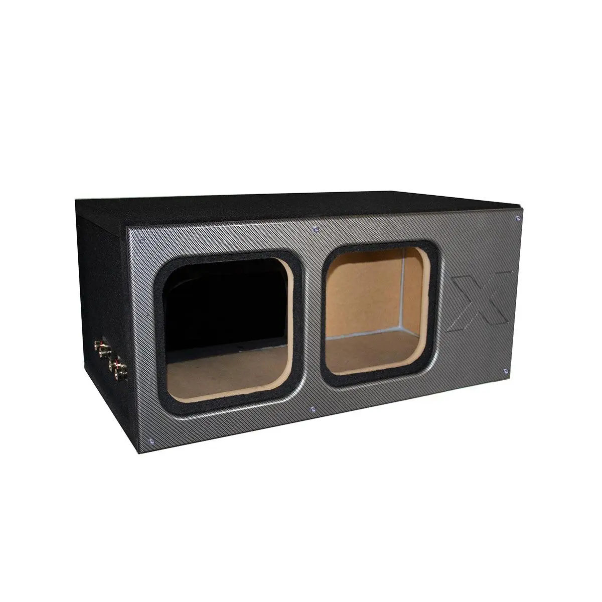 Kicker Solo X Dual 15 in Vented Subwoofer Box - Black Super Weave