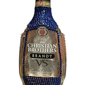 Christian Brothers Brandy VS - Bedazzled Bottle with Blue Crystals and Golden Label