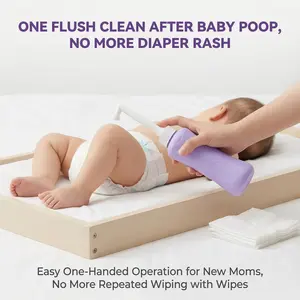 Baby Cleaning Bottle for Newborn, Baby Hygiene Bottle 360° Spray, Soft Squeeze, Gentle Hygiene Wash Bottle with Angled Nozzle, Portable Diaper Cleaning Essential, Newborn Daily Care Essential