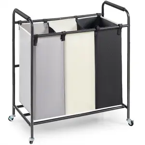 VEVOR Laundry Sorter Cart 4 Section, Laundry Hamper with Heavy Duty Lockable Wheels and 4 Removable Bags, Rolling Laundry Basket Sorter for Clothes StorageVEVOR Super Brand Day
