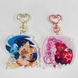 CRK ShadowVanilla & EternalHolly Keychain Acrylic Charms! Cookie Run Kingdom Keychains - Cute Kawaii Bag Charm, Key Accessory, Gift for Fans, Collectible Character Charm, for Bags, Keys, Backpacks, Cute Decor, Gift Idea